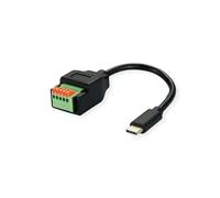 ROLINE Adaptateur de câble USB Type C mâle vers bornier à 5 Broches (Boutons-poussoirs), 15 cm
