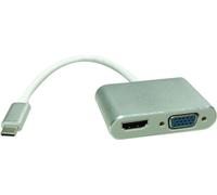 ROLINE Adaptateur d'écran USB type C - VGA + HDMI