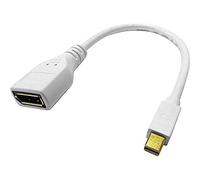 ROLINE Adaptateur DisplayPort v1.2 | Résolution 4K Ultra HD (3840x2160) | Mini DP-mâle et DP-femelle | Blanc