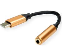 ROLINE Adaptateur GOLD USB type C - audio 3,5mm, ST/BU, 0,13 m