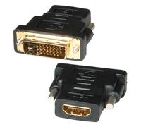 ROLINE Adaptateur HDMI Femelle vers DVI-D Mâle Noir, Dimensions 50x40x15mm, Réf. 12.03.3116