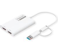 ROLINE Adaptateur Multi-DisplayLink USB Type A+C - 2X HDMI, Multi-Flux 4K