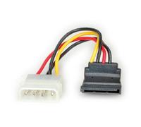 Roline - Adaptateur secteur - alimentation interne 4 plots (M) pour alimentation SATA (F) - 10 cm - connecteur à 90°