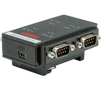 ROLINE Adaptateur USB 2.0 vers RS232 pour rail DIN, 4 ports