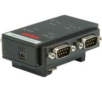 ROLINE Adaptateur USB 2.0 vers RS232 pour rail DIN, 4 ports