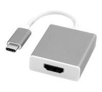 ROLINE 12.03.3210 câble vidéo et adaptateur 0,1 m USB Type-C HDMI Argent