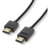 Roline - Câble HDMI avec Ethernet - HDMI mâle pour HDMI mâle - 2 m - double blindage - noir - support 4K, actif
