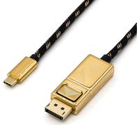 ROLINE Câble adaptateur GOLD USB type C - DisplayPort, v1.2, ST/ST, 1 m