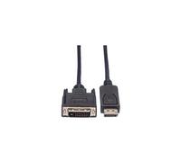Roline - Câble adaptateur - liaison double - DisplayPort (M) pour DVI-D (M) - DisplayPort 1.1 - 1.5 m - vis moletées - noir
