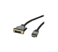 Roline - Câble adaptateur - liaison double - DVI-D mâle pour HDMI mâle - 2 m - blindé - noir / argent - support 4K