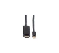 Roline - Câble adaptateur - Mini DisplayPort mâle pour HDMI mâle - 3 m - blindé - noir