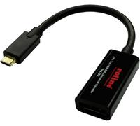 ROLINE Câble adaptateur USB type C - DisplayPort, v1.2, M/F, bidirectionnel, 0,2 m