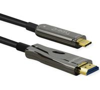 ROLINE Câble adaptateur USB type C - HDMI (AOC), ST/ST, 4K60, 30 m
