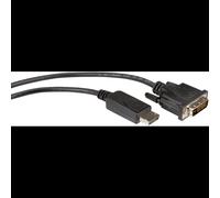 ROLINE Câble Adaptateur Vidéo 11.04.5771 : DisplayPort Mâle vers DVI-D Mâle, 1m, Noir, AWG 28, Conforme RoHS