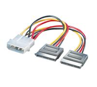 ROLINE Câble adaptateur Y 4 pôles HDD / 2x SATA, 0,12 m
