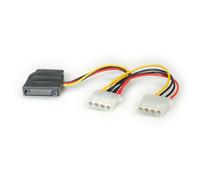 ROLINE Câble adaptateur Y SATA / 3x 4 pôles HDD, 0,2 m