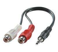 Roline - Câble audio - RCA femelle pour mini-phone stereo 3.5 mm mâle - 20 cm - blindé - noir