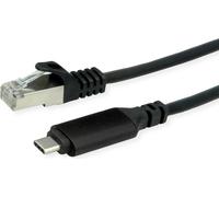 ROLINE Câble convertisseur USB 3.2 Gen 2 Type C vers Gigabit Ethernet, noir, 1,5 m