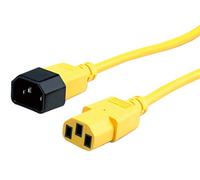 ROLINE câble d'alimentation avec prise PC - IEC320 C14 mâle / C 13 femelle - jaune 1,8 m