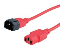 ROLINE câble d'alimentation avec prise PC - IEC320 C14 mâle / C 13 femelle - rouge 1,8 m