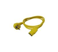 Roline - Câble d'alimentation - CEE 7/7 (M) incliné pour IEC 60320 C13 droit - CA 250 V - 10 A - 1.8 m - jaune - Allemagne