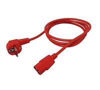 ROLINE Câble d'alimentation I 2P+T vers IEC 320-C13 femelle I Câble de prolongation I rouge 1,8 m
