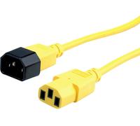 ROLINE Câble dalimentation, IEC 320 C14 - C13, jaune, 0,8 m