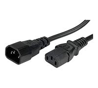 ROLINE Câble d'alimentation, noir 0,5m - Cables électriques (noir 0,5m, 0,5 m, Male connector / Female connector, Coupleur C14, Coupleur C13, 250 V, Noir)