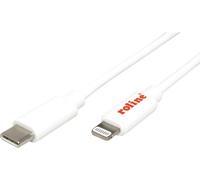 ROLINE Câble de charge et de synchronisation USB type C pour appareils Apple avec connecteur 8pin, blanc, 1 m