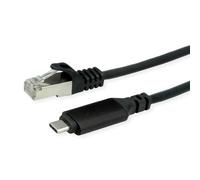 ROLINE Câble de conversion USB 3.2 Gen 2 Type C vers Gigabit Ethernet, noir, 1,5 m