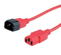 ROLINE Câble de raccordement d'appareils, IEC 320 C14 - C13, Rouge, 0,8 m