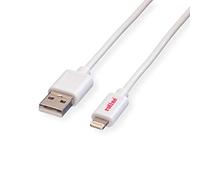 ROLINE Câble de synchronisation et de charge USB 2.0 avec connecteur Lightning, blanc, 1,8 m