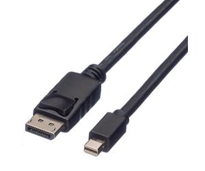ROLINE Câble DisplayPort 1.1 vers Mini DisplayPort, 1.5m, Noir, Résolution max. 1920x1200, Connecteurs mâles, Blindage magnétique, Réf. 11.04.5638
