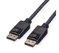 ROLINE Câble DisplayPort 1.2 Mâle/Mâle LSZH Noir 7.5m - Résolution 4096x2560 @60Hz - Connecteurs blindés - Référence 11.04.5765