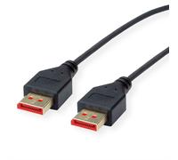 ROLINE Câble DisplayPort 1.4 M/M - 1 mètre - Résolution max 7680x4320 60Hz - Connecteurs mâles - Noir - Réf. 11.04.5960