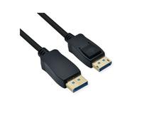 ROLINE Câble DisplayPort 2.0 2m Noir - Connecteurs Mâle/Mâle Or - Résolution 7680x4320 60Hz - Blindage Aluminium Mylar - AWG 30 - REACH/RoHS (Pack de 10)