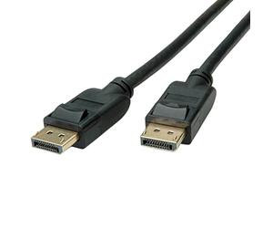 ROLINE Câble DisplayPort v1.3/v1.4 - transmission de signaux vidéo et audio DP vers DP - prise mâle- noir 1 m