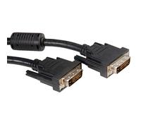 ROLINE Câble DVI-D Mâle vers DVI-D Mâle Dual Link (24+1) 10m, Noir, avec Ferrite, Plug and Play, Réf: 11.04.5595