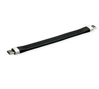 ROLINE Câble en Silicone USB 3.2 Gen 2 avec PD (Power Delivery) 20 V3 A, Emark, C-C, St/St, Noir, 11 cm
