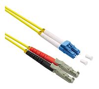 ROLINE câble fibre optique duplex 9/125 µm OS2, LSH APC/LC UPC, LSOH, jaune, 0,5 m