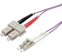 ROLINE Câble FO 50/125µm, LC/SC, OM4, violet, 2 m
