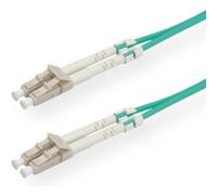 Câble FO 50/125µm OM3, LC/LC, connecteurs Low-Loss, turquoise, 20 m