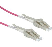 ROLINE Cordon fibre optique LC/LC | câble FO | câble patch OM4 Duplex Low Loss en violet | 3 m