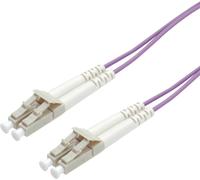 ROLINE Câble FO 50/125µm OM4, LC/LC, connecteurs Low-Loss, violet, 1,0 m
