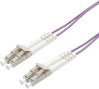 ROLINE Câble FO 50/125µm OM4, LC/LC, connecteurs Low-Loss, violet, 3,0 m