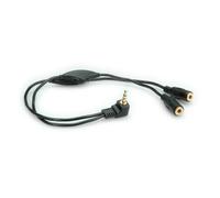 ROLINE Câble haut-parleur en Y 3,5mm (1x M, 2x F) avec réglage du volume