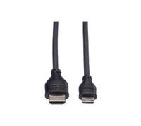 Roline - Câble HDMI avec Ethernet - HDMI mâle pour 19 pin mini HDMI Type C mâle - 2 m - blindé - noir