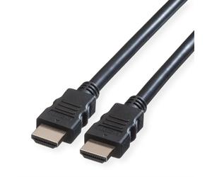 ROLINE Câble HDMI High Speed 3.0m M-M, HDMI Type A, résolution 1920x1200 WUXGA, 60Hz, Noir, Connecteurs droits, Longueur 3m - Réf: 11.04.5573