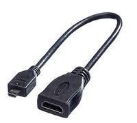 ROLINE Câble HDMI High Speed avec Ethernet, HDMI BU - Micro HDMI St, 0,15 m