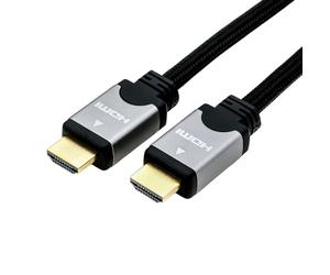 ROLINE Câble HDMI High Speed avec Ethernet I Transmission de signal en 4K UHD et 3D I 10m, noir / argent